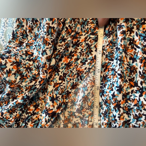 Loft Floral Long Sleeve Modest Midi Dress Size 10 - Picture 8 of 11